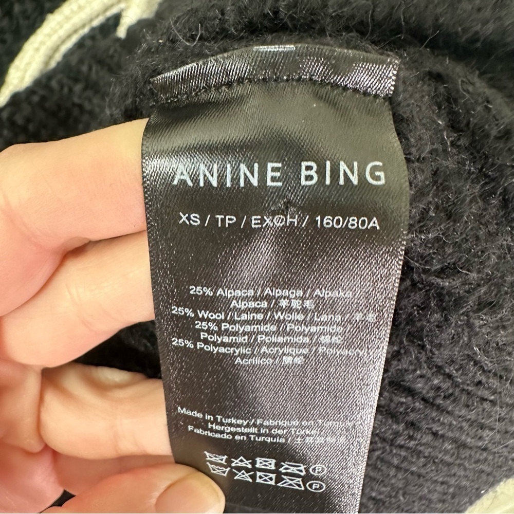 NWOT ANINE BING Bing Kendrick Black Sweater SZ XS - Picture 6 of 7